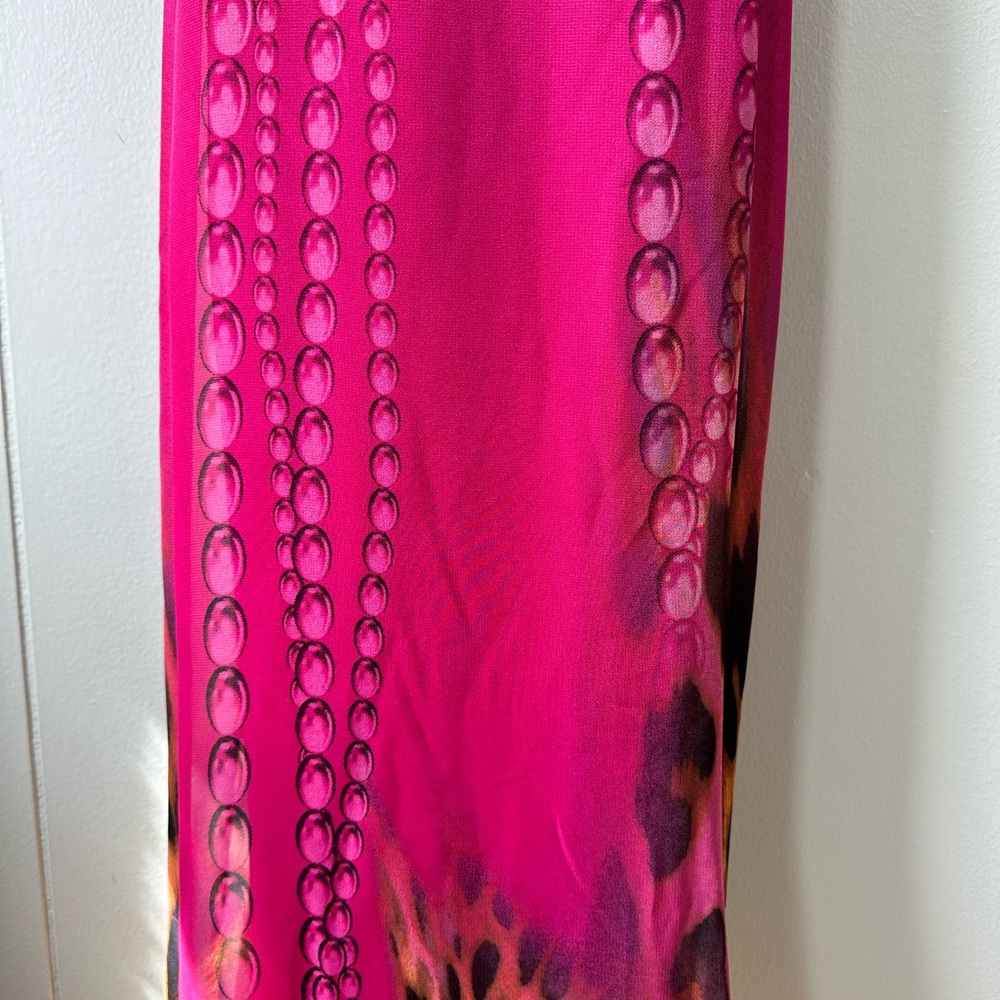 CeCe forever Pink Bodycon Cheetah Maxi Dress Plunge Neckline Open Back Dress - Picture 15 of 16